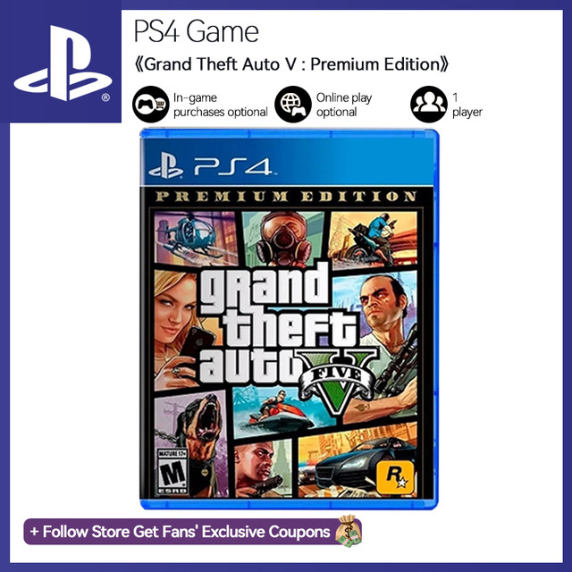 Playstation 4 jogo grand theft auto v: premium edition gta 5 para  playstation 4 ps5 grande roubo jogo online ofertas disco - AliExpress